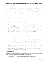 Adap Plus Practitioner Agreement Form - New York, Page 2