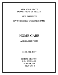 Document preview: Home Care Agreement Form - New York