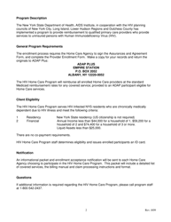 Home Care Agreement Form - New York, Page 2