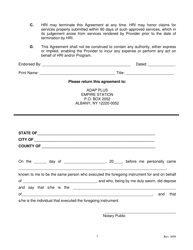 Home Care Agreement Form - New York, Page 7