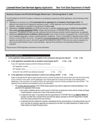 Form DOH-1056B Licensed Home Care Services Agency Application - New York, Page 2
