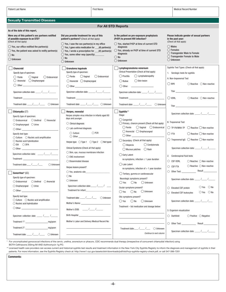 Form PD-16 Universal Reporting Form - New York City, Page 4