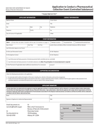 Form DOH-4446 Application to Conduct a Pharmaceutical Collection Event (Controlled Substances) - New York, Page 4