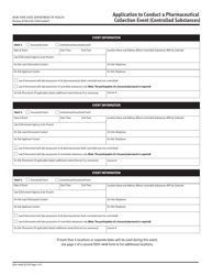 Form DOH-4446 Application to Conduct a Pharmaceutical Collection Event (Controlled Substances) - New York, Page 5