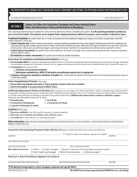 Form DOH-5003 Medical Orders for Life-Sustaining Treatment (Molst) - New York, Page 2