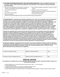 Form DOH-4081 Initial Limited Service Laboratory Registration Application - New York, Page 4