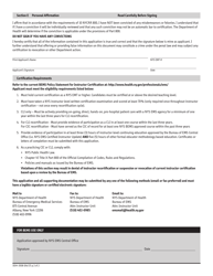 Form DOH-3508 Application for Instructor Recertification - New York, Page 2