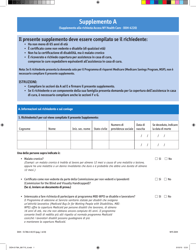 Form DOH-5178A-IT Supplement A Supplement to Access Ny Health Care Application Doh-4220 - New York (Italian)