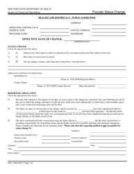 Form DOH-4408 Provider Status Change - New York, Page 2