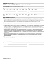 Form DOH-4499 Provider Reapplication to Administer or Discontinue - Infection Control Training - New York, Page 2