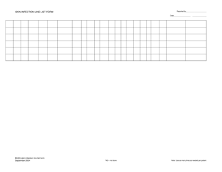 Skin Infection Line List Form - New York, Page 2