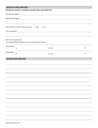 Form DOH-3867 Complaint Form - New York, Page 2