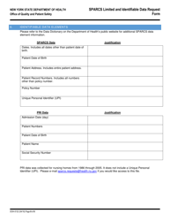 Form DOH-5132 Sparcs Limited and Identifiable Data Request Form - New York, Page 8