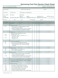 Document preview: Form DOH-2434 Swimming Pool Plan Review Check Sheet - New York