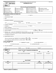 Form IRP-6 Schedule A, C &quot;International Registration Plan&quot; - New York