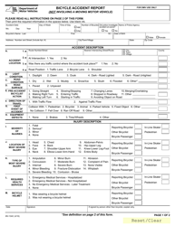 Document preview: Form MV-104C Bicycle Accident Report - New York