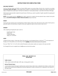 Form MV-104C Bicycle Accident Report - New York, Page 2