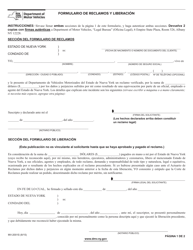 Document preview: Formulario MV-2001S Formulario De Reclamos Y Liberacion - New York (Spanish)