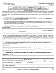 Document preview: Form MV-45B Statement of Identity for Applicants Who Can Be Considered a Disenfranchised, Homeless Youth - New York