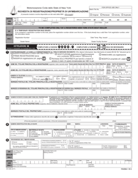 Form MV-82BI Boat Registration/Title Application - New York (Italian)
