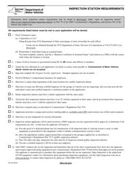 Document preview: Form VS-143 Inspection Station Requirements - New York