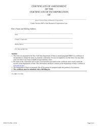 Form DOS-2118 Amendment to the Certificate of Incorporation (Name Change Only) - New York, Page 2