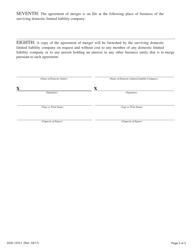 Form DOS-1372-F Certificate of Merger Form (Domestic Entity Into a Domestic Limited Liability Company) - New York, Page 2