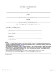 Form DOS-1372-F Certificate of Merger Form (Domestic Entity Into a Domestic Limited Liability Company) - New York, Page 3