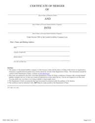 Form DOS-1368-F Certificate of Merger - New York, Page 3