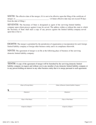 Form DOS-1371-F Certificate of Merger - New York, Page 2