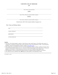 Form DOS-1371-F Certificate of Merger - New York, Page 3