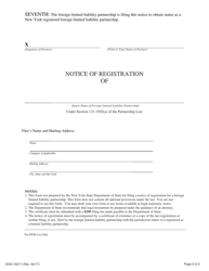Form DOS-1527-F Notice of Registration - New York, Page 2