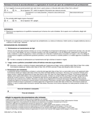 Form DOS-2047-A Application for Professional Combative Sport Second/Trainer or Matchmaker License - New York (Italian), Page 3