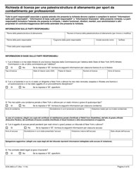 Form DOS-0963-A-IT Application for Professional Combative Sport Gym/Training Facility License - New York (Italian), Page 4