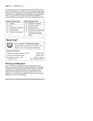 Instructions for Form AU-100 Application for Refund of Wireless Communications Surcharge - New York, Page 2