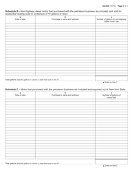 Form AU-630 Application for Reimbursement of the Petroleum Business Tax - New York, Page 3