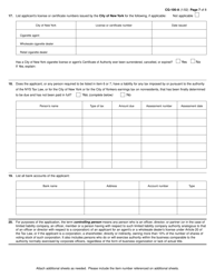 Form CG-100-A Application for License as a Cigarette Agent or Agent/Wholesaler - New York, Page 7