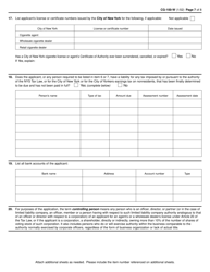 Form CG-100-W Application for License as a Wholesale Cigarette Dealer Other Than Those Who Only Operate Vending Machines - New York, Page 7