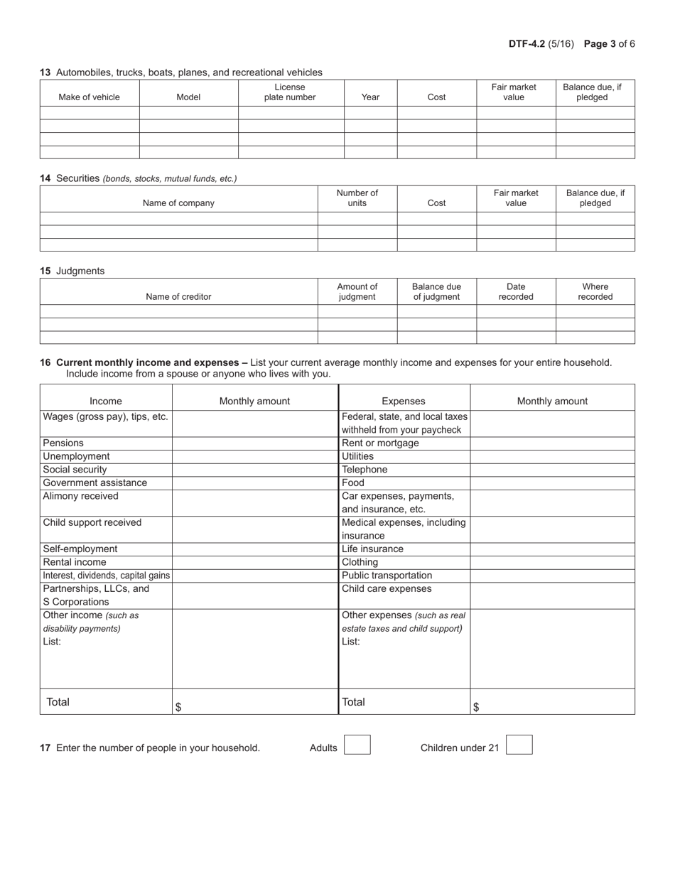 Form DTF-4.2 Compromise of Spousal Share of Liability on Joint Tax Return - New York, Page 3