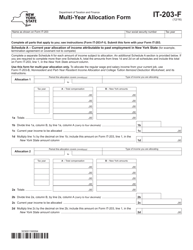 Form IT-203-F Multi-Year Allocation Form - New York