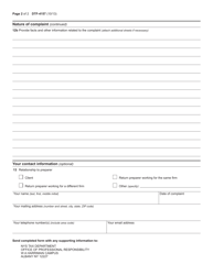 Form DTF-4157 Complaint About New York State Tax Return Preparer - New York, Page 2
