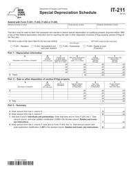 Document preview: Form IT-211 Special Depreciation Schedule - New York