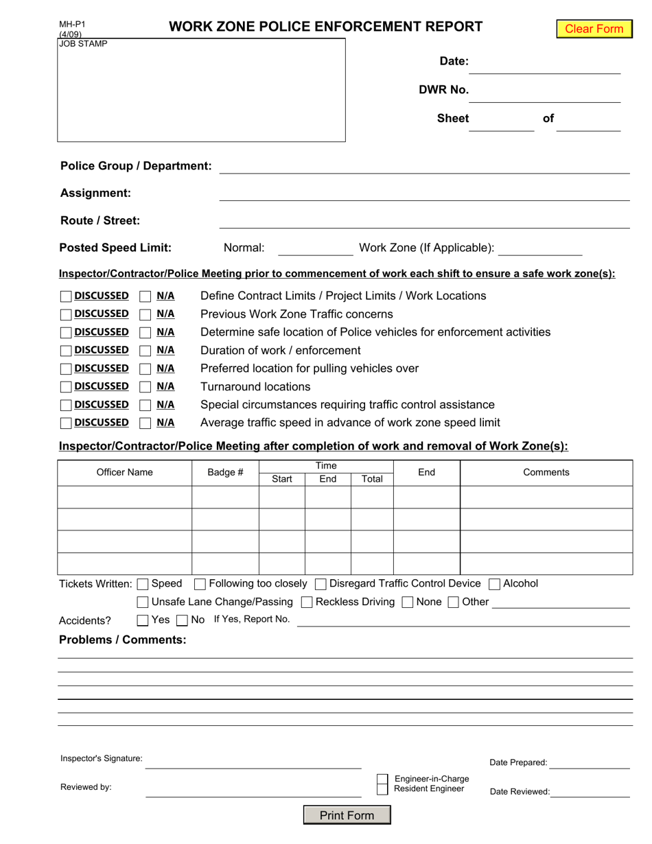 Form MH-P1 - Fill Out, Sign Online and Download Fillable PDF, New York ...