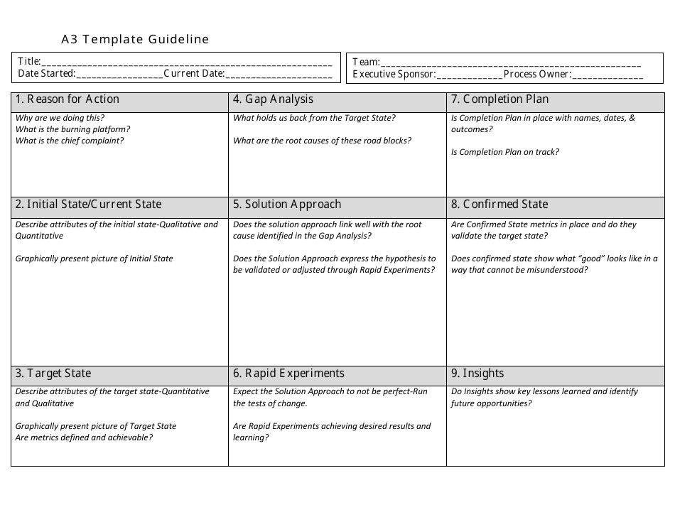 Guideline Template for Team Discussion - A3 Preview Image