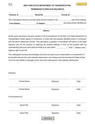 Document preview: Form HC90 Permission to Replace Walkways - New York