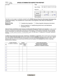 Form MURK6 Spdes Stormwater Inspection Report - New York