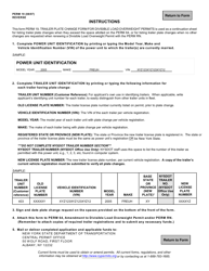 Form PERM19 Trailer Plate Change Form for Divisible Load Overweight Permits - New York, Page 2