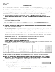 Form PERM20 Trailer Removal Form for Divisible Load Overweight Permits - New York, Page 2