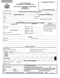 Document preview: Form PERM39-3G Application for Special Hauling Permit Amendment - New York