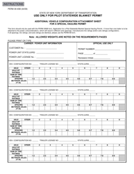 Form PERM39-4SB Additional Vehicle Configuration Attachment Sheet for a Special Hauling Permit - New York